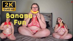 Banana ASMR, Oiled Titty Fuck, Sloppy Blowjob, Tasty Eating (4K Landscape)