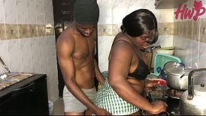 HORNY BIG ASS MAMA GETS FUCKED BEFORE MAKING MEALS. 4K