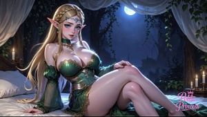 Princess Zelda Dirty Talk Tease Twerking Squirting Ahegao in Her Castle Bedroom | AI-generated NSFW Petite Princess