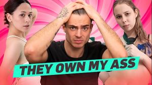 VIP4K. 2 Russian NYMPHOMANIACS giving a dude a proper all the way licking