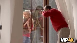 VIP4K. Old man enjoys unplanned sex with attractive stranger at his place