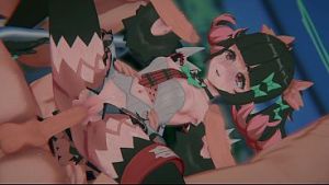 [Zenless Zone Zero] Nangong Yu’s “Idol Broken Wing”: Bound Cowgirl & POV Sandwich DP (4K)