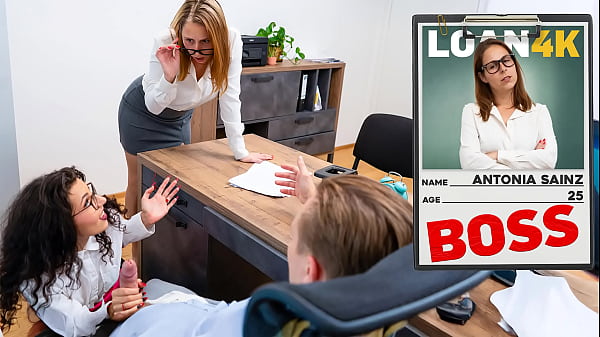 LOAN4K. Mrs. Boss caught her clerk having sex and jumped on his cock right after