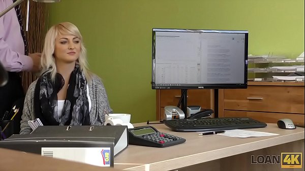 LOAN4K. Nice young lady gives a head and spreads legs in loan office